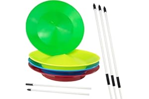Juggle Dream Set di 4 Piatti Rotanti, 4 Bacchetta per Piatto Cinese Divisible Bastoncini! Circo Classico di Filatura Piastre, Giocattoli da Giocoleria