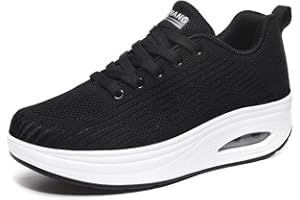 BOTEMAN Damen Turnschuhe Atmungsaktiv Sneaker Leichtgewichts Plattformschuhe Laufschuhe Sportschuhe Freizeitschuhe Stoßdämpfung Trainer für Outdoor Fitness Gym Walkingschuhe