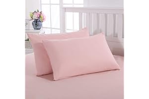MOHAP Zippered Pillowcases 50X75 cm 2 Pack- Super Soft Breathable Brushed Microfiber Easter Gift Pillow Cases Cover for Hair and Skin Pink