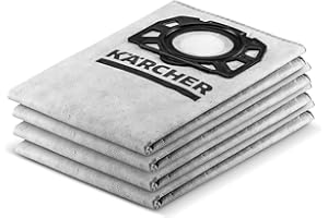 ‎KÄRCHER Kärcher Original Vliesfilterbeutel KFI 489 für Kärcher Nass-/Trockensauger, 4 Stück, langanhaltende Saugleistung beim Saugen von Feinstaub während Renovierungsarbeiten