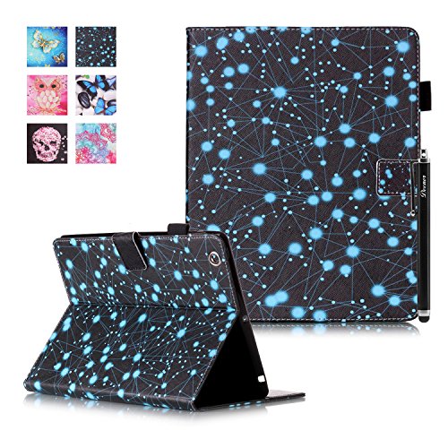 iPad 2 iPad 3 iPad 4 Hülle, Deenor Bunte Malerei and Stylish Wallet Hülle PU Leather Abdeckung Stand Flip Schutzhülle Hülle für Apple iPad 2 iPad 3 iPad 4 Generation.[constellation]