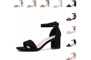 Hitmars Sandalen Damen mit Absatz 6CM Blockabsatz Gr.36-43