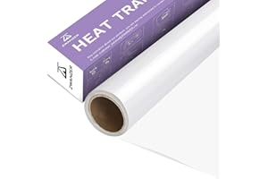 Zwanzer White Heat Transfer Vinyl Roll - 12" x 12ft (30.5 x 366CM) HTV Vinyl Ideal for Cricut & Silhouette Cameo, Easy to Cut & Weed for T-Shirts & Apparel