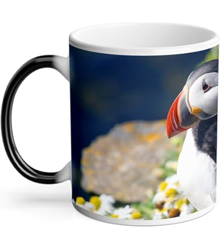 Dunoon Tazza In Ceramica Con Disegno Puffin, Boccale Inglese Per Tè O Caffè, Collezione Animali