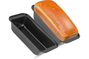 Hisdricus 2 Pcs Moule Pain De Mie, moule a cake,moule a painm,adaptée pour la cuisson de divers pains, gâteaux et toasts, facile à nettoyer (25,5x12,5x6CM)
