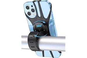 P37 Soporte Movil Bicicleta, Soporte movil Universal Bicicleta y Motocicleta, Giratorio de 360 °, Soporte para movil Compatible con iPhone, Samsung, THC, Huaweii y Otro 4.5-7.0" Móvil