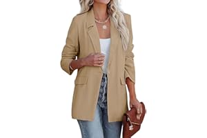 DayaEmmoTQ - Veste de Costume élégante et décontractée pour Femme - Manches Longues pour Le Bureau