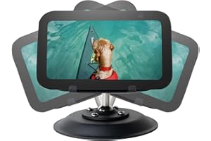 shinar Supporto in metallo per echo Show 5 (3a generazione) – Supporto girevole con inclinazione grandangolare, supporto da scrivania accessorio per echo Show 5 3a generazione senza magnete, (Nero)