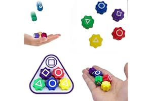 WORDS AND DEEDS Juego de gonggi koreano Game,5 Dados y 1 Base,Juego Tradicional koreano Juego,Gonngi Korean Game Juguete de Entrenamiento de coordinación Mano-Ojo