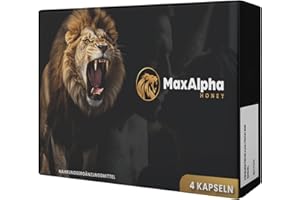 MaxAlpha Kapseln mit Ginseng, Maca, L-Arginin, Zink & Selen | 4 Stück | Natürliche Formel | Extra stark & sofortige Energie – Für aktive Männer & besondere private Momente