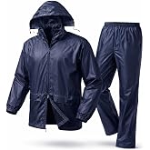 Rain Suit Waterproof Man Jacket Hood Trouser Set Anti-rain Motorcycle Work Fishing Hiking Cycling Outdoor Resistant Water Lig
