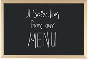 Bi-Office Lavagna Nera Per Gesso Oro e Argento, Cornice MDF Oro, 60 x 40 cm