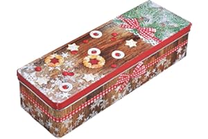MATCHES21 HOME & HOBBY matches21 - 1 Scatola di latta per biscotti multicolore 29 x 10 x 7 cm
