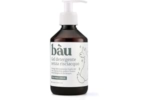 BÀU Bau Cosmesi Gel Detergente Senza Risciacquo, Shampoo Secco per Cani, Igienizzante e Idratante - Senza Parabeni e Siliconi, Naturale e Bio con Aloe Vera - Dermatologico, 250 ml