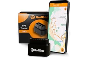 FINDCAR GPS CAR TRACKING FindCar - Localizador GPS OBD para Coche Moto y Camión – Rastreador con SIM Integrada – Alerta Antirrobo Exceso Velocidad y Zona Segura – Seguimiento con App Móvil – Suscripción Flexible