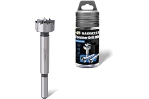 HAIMAYEE Mèche Forstner 20mm Foret à Ailettes Plates,Multi-Dents,Foret à Bois en Alliage de Qualité Supérieure avec Queue Ronde Pour le Perçage Dans le Bois,Plastique,Contreplaqué