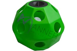 MANNER PRODUCTS Hay Ball Feeders for Horses and Ponies (Free Delivery) (Lime Green, 75mm)