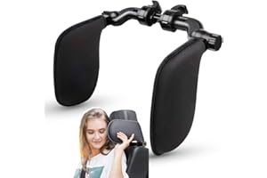 KENSBRO Kopfstütze Auto Kinder Verstellbare Auto Schlaf Kopfstütze Atmungsaktiv Nackenstütze Auto Schnellinstallation Auto Nackenkissen mit Teleskopstange für Kinder & Erwachsene
