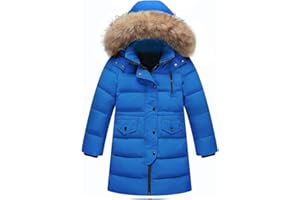 Odziezet Cappotto con Cappuccio da Unisex Ragazzi Invernale Giubbotto Trapuntato Parka Incappucciato Piumino 0-13 Anni