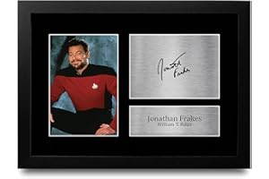 HWC Trading FR A4 Jonathan Frakes Star Trek William T Riker Geschenke Gedruckt Signiert Autogramm Bild Für Fernsehshow Fans - A4 Framed