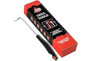 BBQ Moments Pigtail Alimentaire Flipper, Crochet à Viande en Acier Inoxydable Flipper - Outil de Barbecue Steak Flipper Crochet