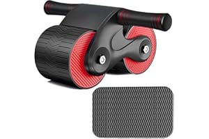 GUANGTOUL Automatyczne koło do odbijania brzucha, 2023 nowe koło rolkowe Ab, domowe ćwiczenie brzucha, koła brzucha, sprzęt treningowy dla początkujących z grubą podkładką na kolana, sprzęt do ćwiczeń dla początkujących