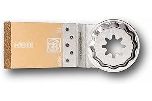 FEIN Lama da Taglio E-Cut HM Cf. 1 pz., Larghezza 35 mm, Lunghezza 50 mm, Attacco StarlockPlus, per tagli su fibra di carbonio e vetroresina, aperture precise e tagli corti, Ideale per angoli e bordi