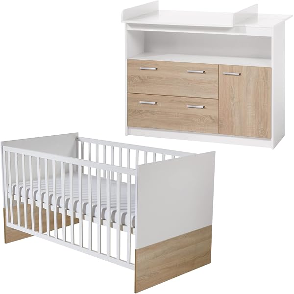 Roba Kit Conversion Lit Bébé En Lit Junior - Côtés Transformation Gris Clair - Compatible Maren 2, Matilda, Mila