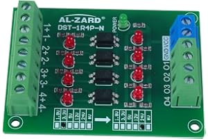 Optokopplare isoleringskort, PLC 3,3V till 24 V till 24 V 4 kanaler för signalisolering