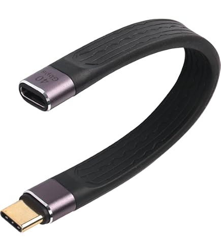 QIANRENON 40 Gbps USB C Breve Cavo USB4.0 Type C maschio a maschio Cavo