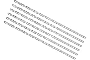 CoCud Brocas Helicoidales Extralarga de 4 mm de Diámetro y 160 mm de Longitud Total, Barrena Helicoidal de Acero de Alta Velocidad (Aplicaciones: Cobre, Metal, Madera y Aluminio), 6pcs