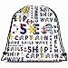 Produktbild fjfjfdjk sea Words Sailor Education Drawstring Backpack Gym Sack Lightweight Bag Water Resistant Gym Backpack for Women&Men for Sports,Travelling,Hiking,Camping,Shopping Yoga