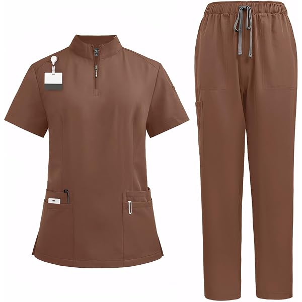 Meichoon Medische scrubs voor dames, aparte set met