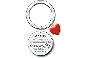 ZYMGUO Cadeau Mamie Porte-clés, pour la Fête des Grands-mères,Cadeau de fête des Mères,Cadeaux d'anniversaire,Cadeaux Mamie Anniversaire Noël