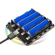 VooGenzek Bouclier De Batterie 18650 ESP32 5 V/2 A 3 V/1 A, Port Micro USB Et Type C, Carte De Charge Avec Câble, Compatible Avec Arduino, Raspberry Pi, Wemos