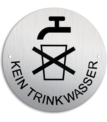Warnschild 'Kein Trinkwasser' Für Gewerbe & Gastronomie – Aus Kunststoff, Verschiedene Größen, Wetterfest