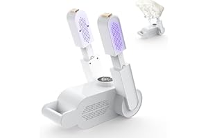 Euakee Asciuga Scarpe Elettrico, Asciuga Scarpe da Calcio, Asciuga Stivali Pieghevole, con Timer e Funzione Antibatterica, Design Pieghevole per Guanti, Cappelli, Calzini, Scarponi