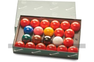 Aramith Standard Full-size Snooker Balls (2 and 1/16 inch, 52.5mm, with 15 reds)
