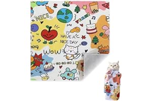 MSLSOZ 1 écharpe pour chat pour couper les griffes, sac de toilettage pour chat, écharpe pour chat pour couper les ongles, auto-adhésive, anti-morsure, nettoyage des oreilles, outil multifonction pour