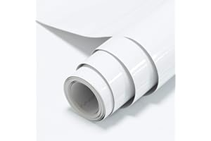 Timeet Glitter Self Adhesive Wallpaper 60cm x 500cm White Sticky Back Plastic Waterproof Contact Paper Durable PVC Vinyl Wrap Film Roll Kitchen Furniture Decorative Countertops Furniture Stickers