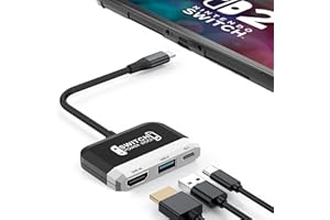 ‎RREAKA RREAKA Switch2 stacja dokująca TV do Nintendo Switch 1 i 2, 3 w 1, adapter TV z HDMI 4K, port USB 3.0, ładowanie typu C 100 W, przenośna stacja dokująca, do Samsung Dex S24, MacBook