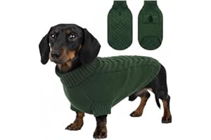 ASENKU Maglione Invernale Cane Felpa per Cani di Taglia Piccola, Maglioncino Cane con Collo Alto Abbigliamento Cappotto Pullover S