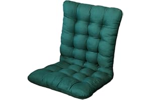 TJSKLCV Garden Chair Cushions with Backs, Waterproof Soft Outdoor Seat Pads, Premium Tufted Soft Chair Pads, Rocking Seat Cushions High Back Chairs Cushion for Recliner Patio Sunbed Bench, 70X35CM