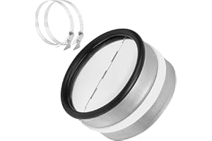 HTTYHT Rückstauklappe Einschub Rückschlagklappe Verzinkter Stahl mit Dichtgummi Alu Klappen Lüftungsklappe für Dunstabzug Lüftungskanal und luftabzug Zum Rohreinbau Rohrverbinder (125mm)