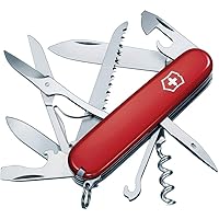 Victorinox Taschenmesser Huntsman (15 Funktionen, Schere, Holzsäge, Schraubendreher) rot
