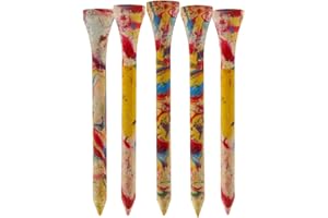 TH Golf Bamboo Golf Tees 70mm | Pack of 50 & 100 | Multiple Colour Options | Premium Eco Friendly Sustainable Durable Bamboo Golf Tees