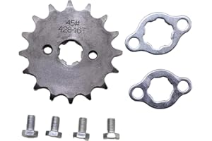 Trkimal Motorcycle Front Sprocket for 50cc 70cc 90cc 110cc 125cc 140cc 160cc Dirt Pit Bike Mini Bike TaoTao Roketa Coolster Sunl Lifan Loncin ATV Quad 4 Wheeler Moped (17MM, 428-16T)