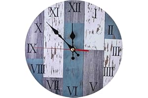 JYCCH Horloge Murale de Jardin d'extérieur, Grandes horloges étanches, résistantes aux intempéries, sans tic-tac, à Piles, Horloge décorative pour terrasse, Piscine, clôture, Porche, sal