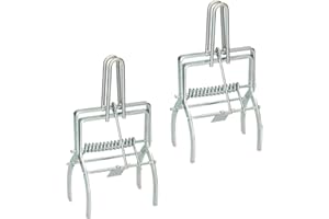 GRABACZ 2X Trampas para Topos y Topillos – Resistentes, de Metal Galvanizado, de Resorte y Tipo Tijera, Reutilizables, Sin Veneno