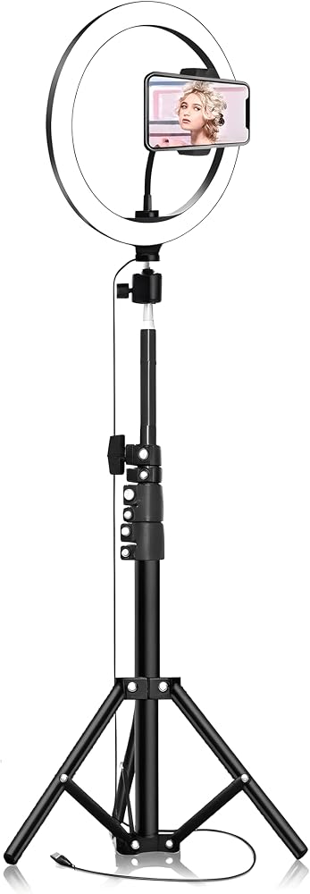 SMAYLİNG Ring Light 26cm Halka Işık + Tripod Ayak – Bluetooth Uzaktan Kumandalı – 3 Işık Modu & 10 Parlaklık Seviyesi – USB Bağlantılı Telefon Tutuculu Fotoğraf ve Video Çekim Işığı (RİNG)